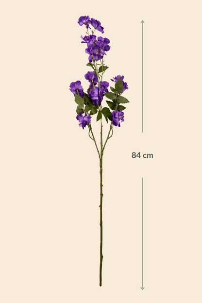 Faux Lathyrus Sweet Pea Flower Stem - Purple
