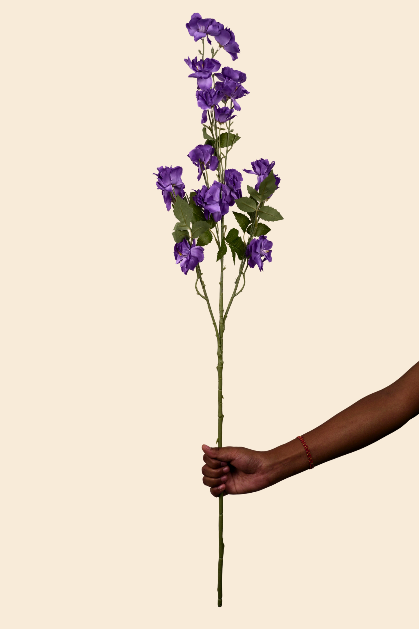 Faux Lathyrus Sweet Pea Flower Stem - Purple