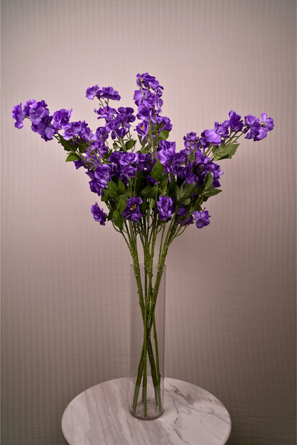 Faux Lathyrus Sweet Pea Flower Stem - Purple