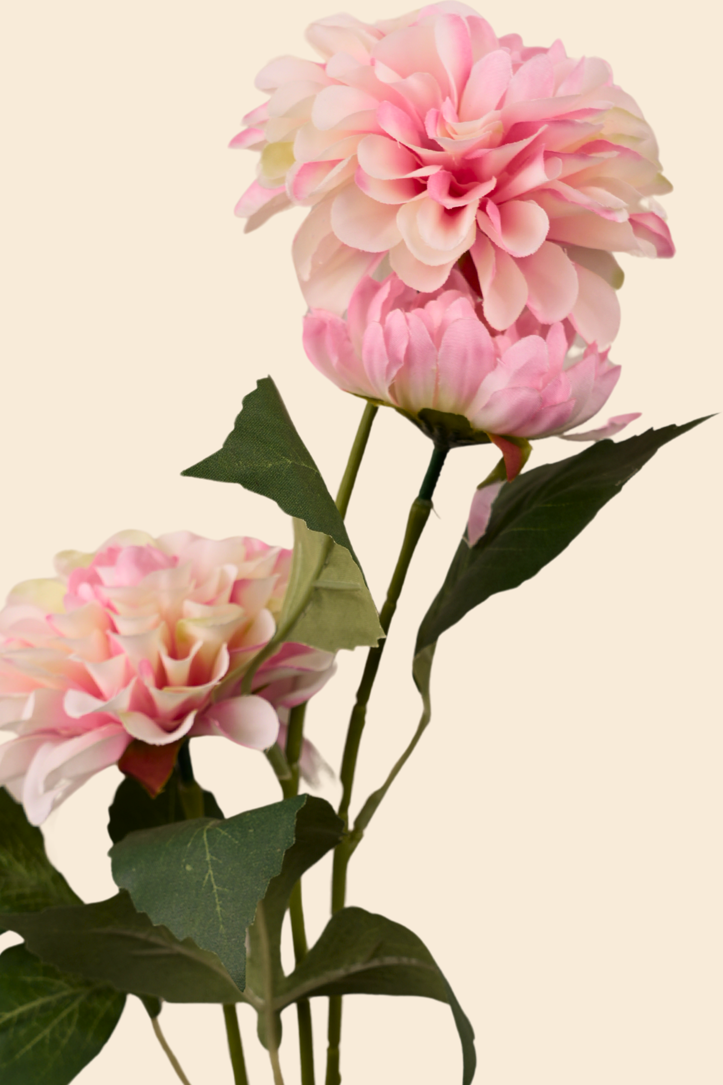 Faux Dahlia Pinnata Regal Flower Stem - Light Pink