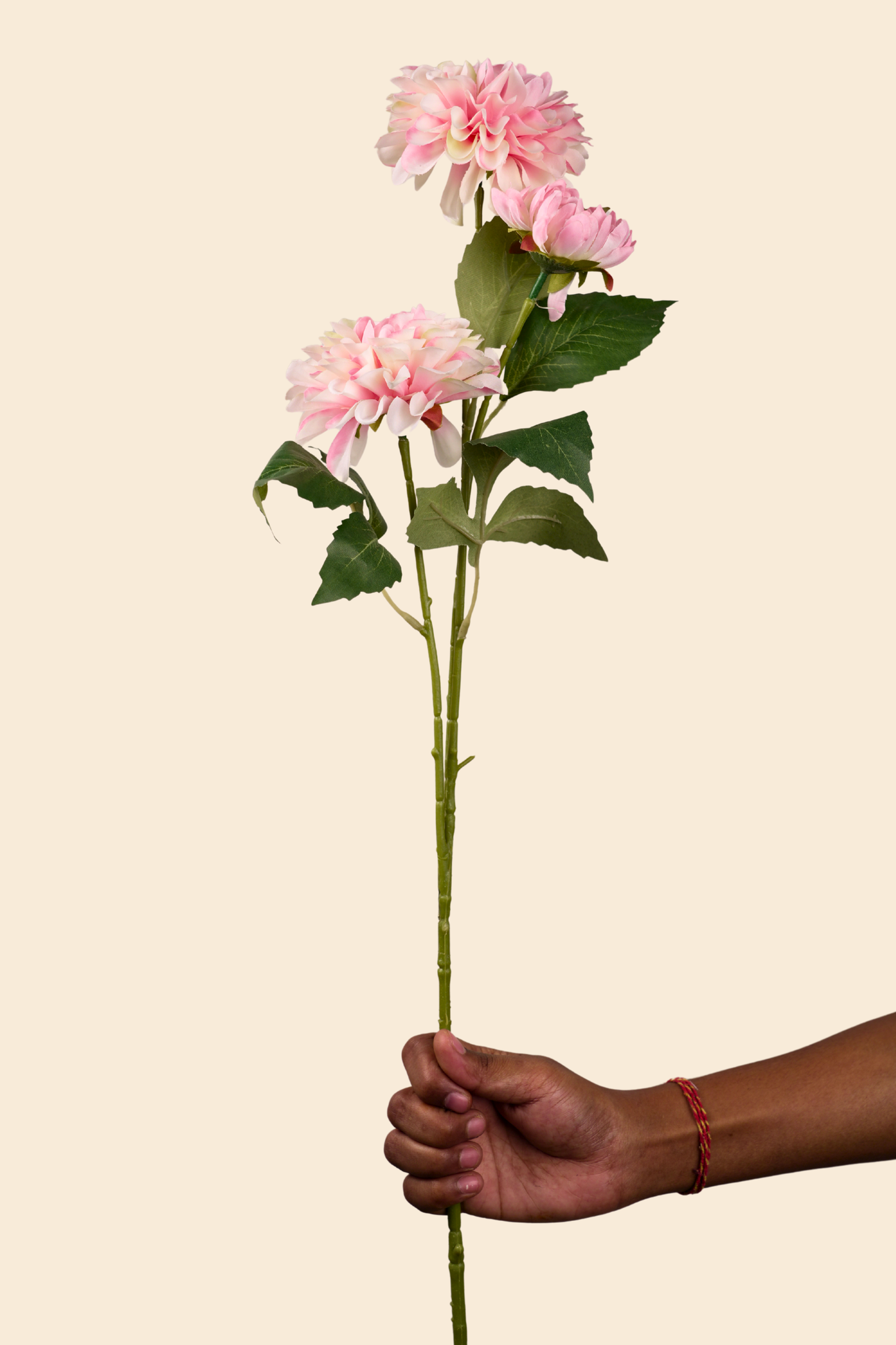 Faux Dahlia Pinnata Regal Flower Stem - Light Pink