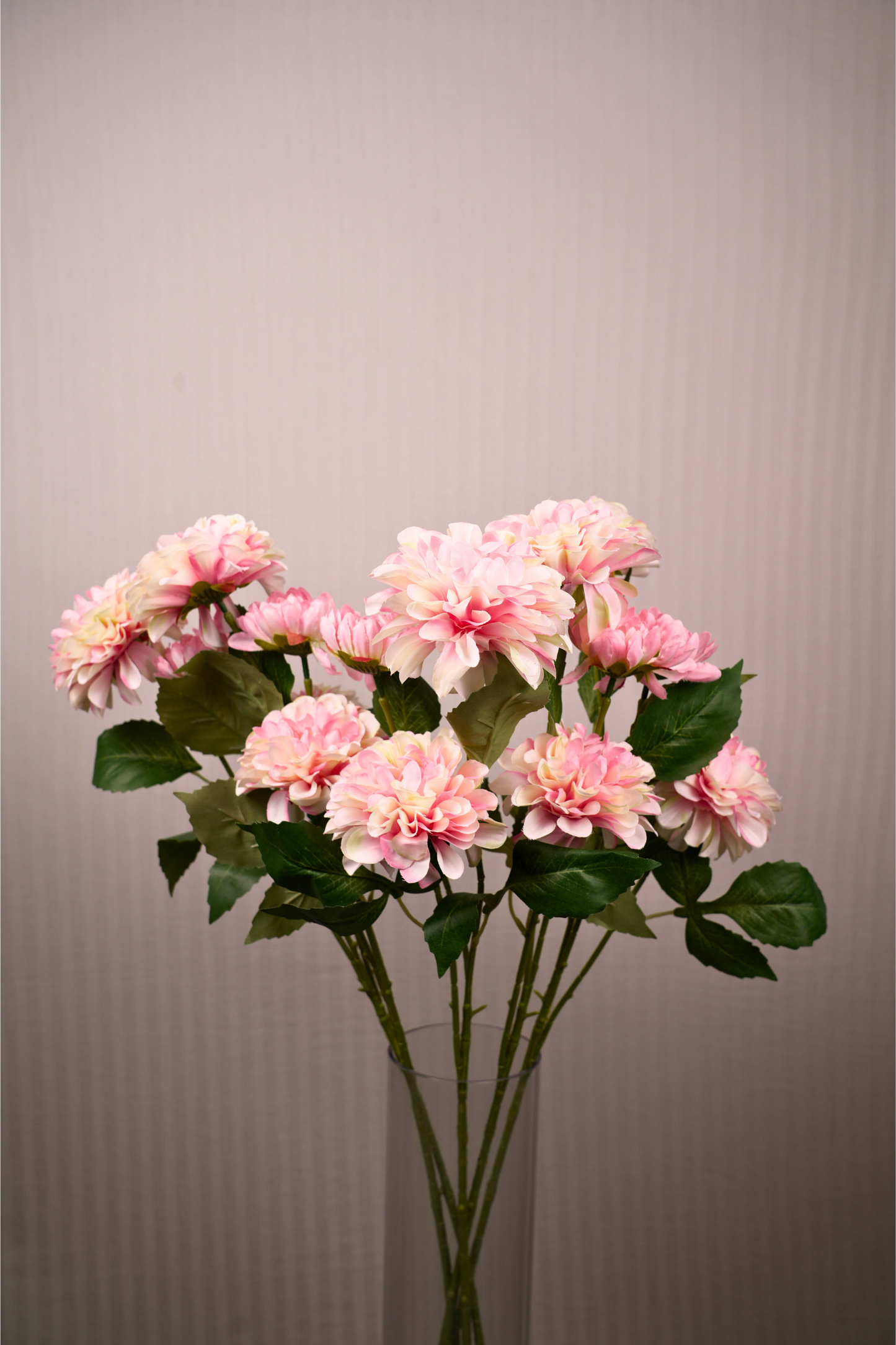 Faux Dahlia Pinnata Regal Flower Stem - Light Pink
