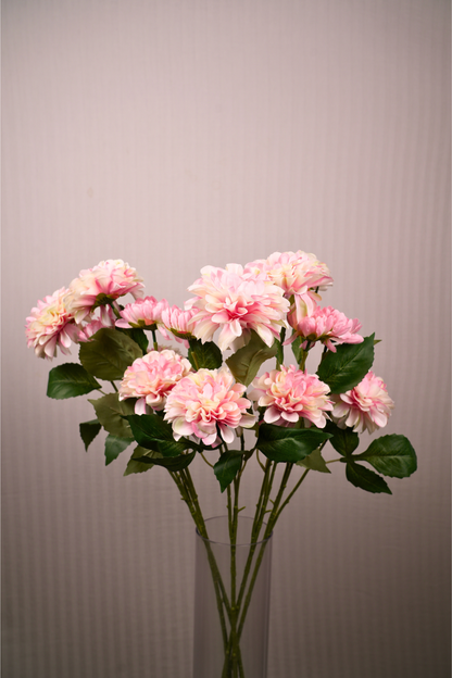 Faux Dahlia Pinnata Regal Flower Stem - Light Pink