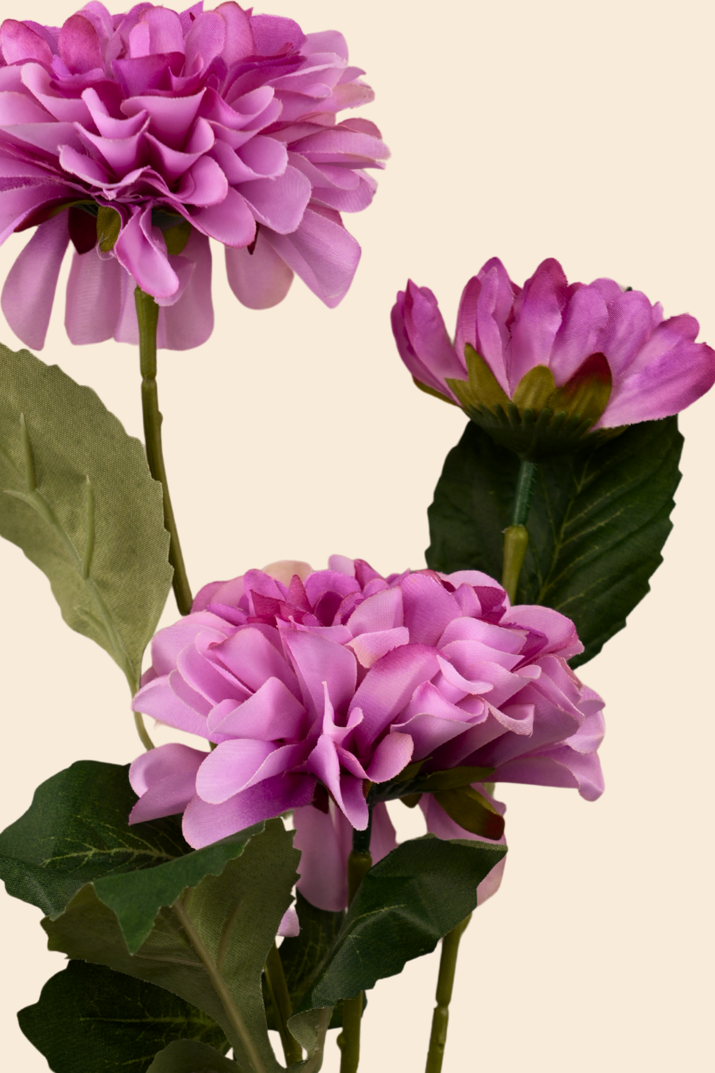 Faux Dahlia Pinnata Regal Flower Stem - Purple