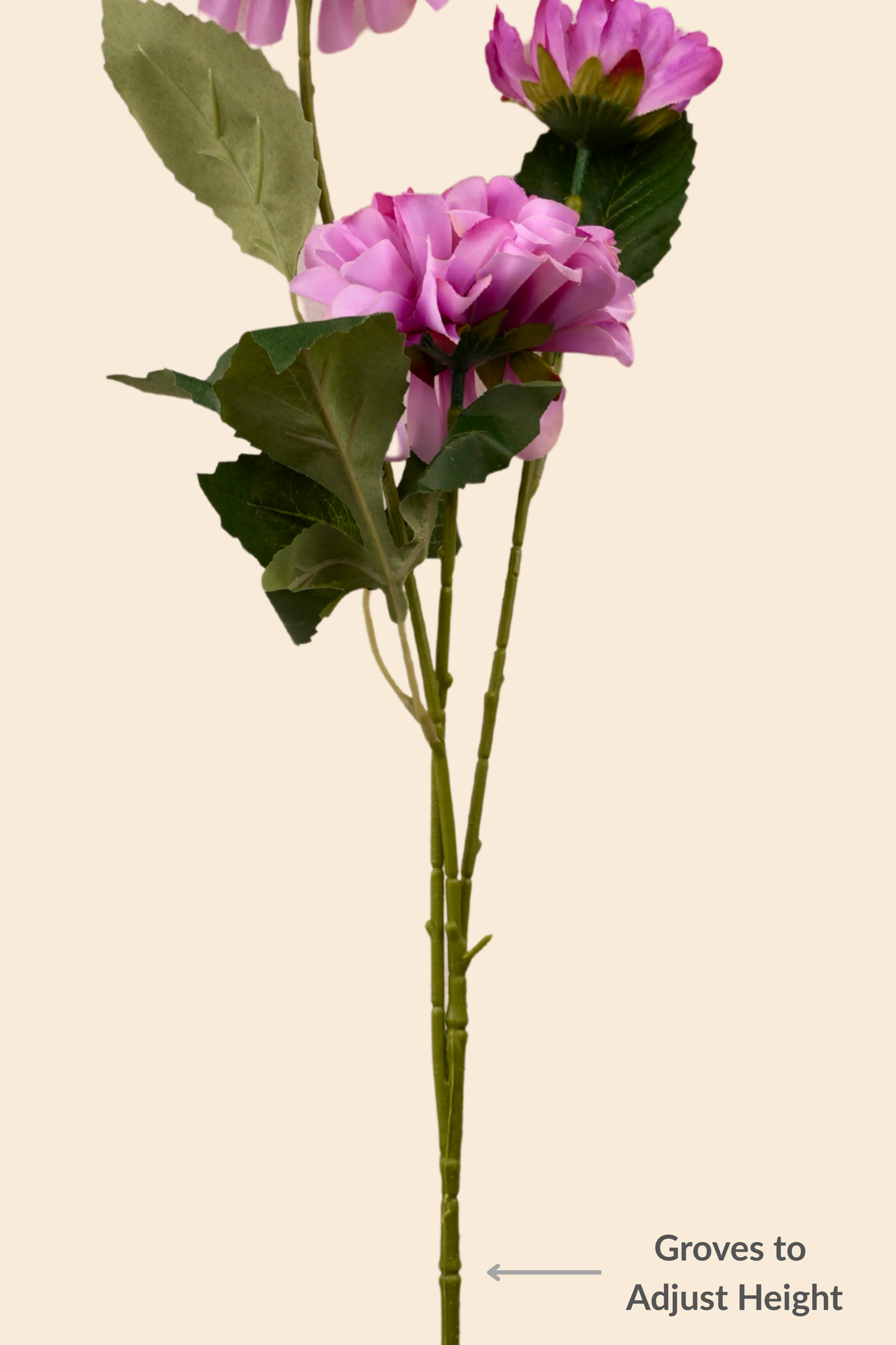 Faux Dahlia Pinnata Regal Flower Stem - Purple