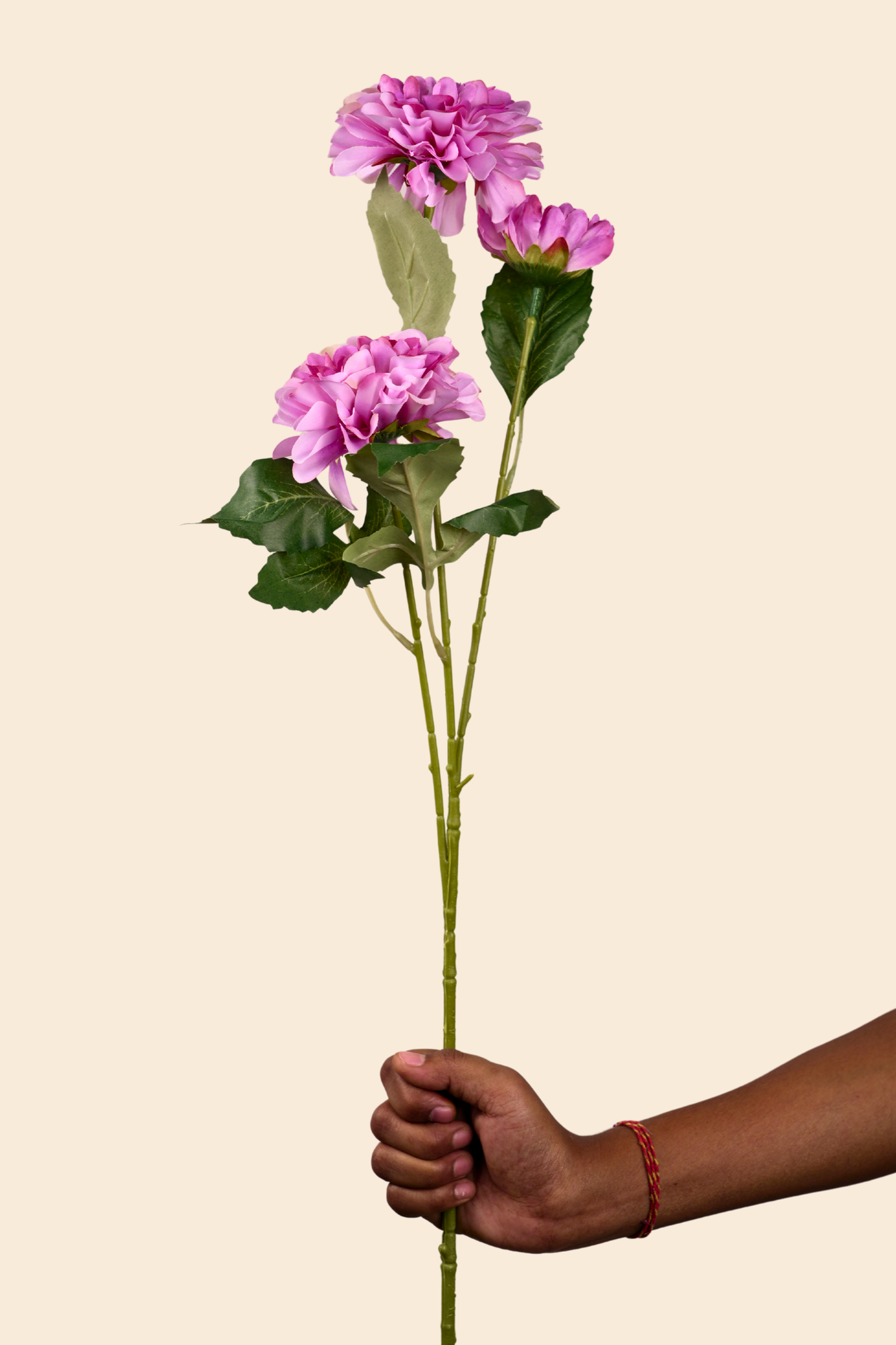 Faux Dahlia Pinnata Regal Flower Stem - Purple