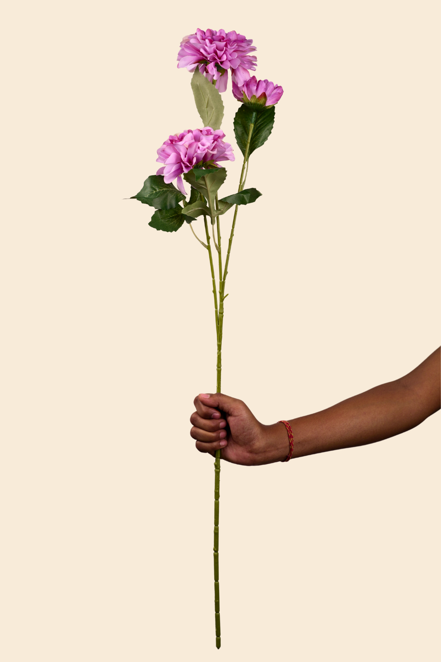 Faux Dahlia Pinnata Regal Flower Stem - Purple