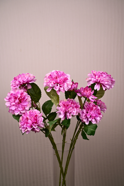 Faux Dahlia Pinnata Regal Flower Stem - Purple