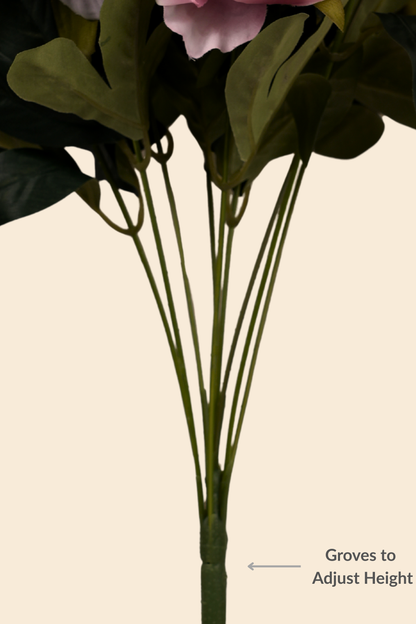 Faux Peonies Elegant Bloom Flower Stem - Light Pink