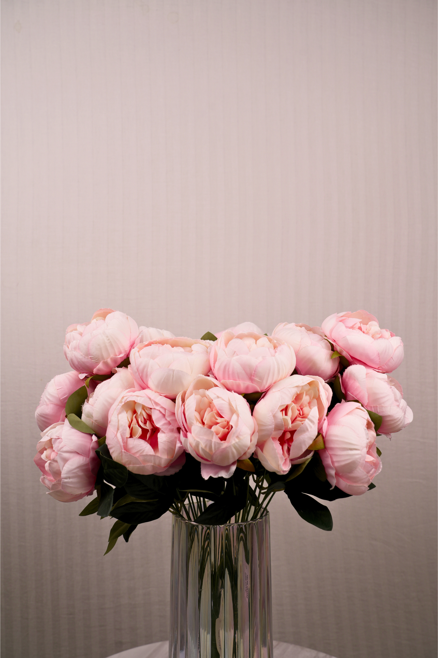 Faux Peonies Elegant Bloom Flower Stem - Light Pink