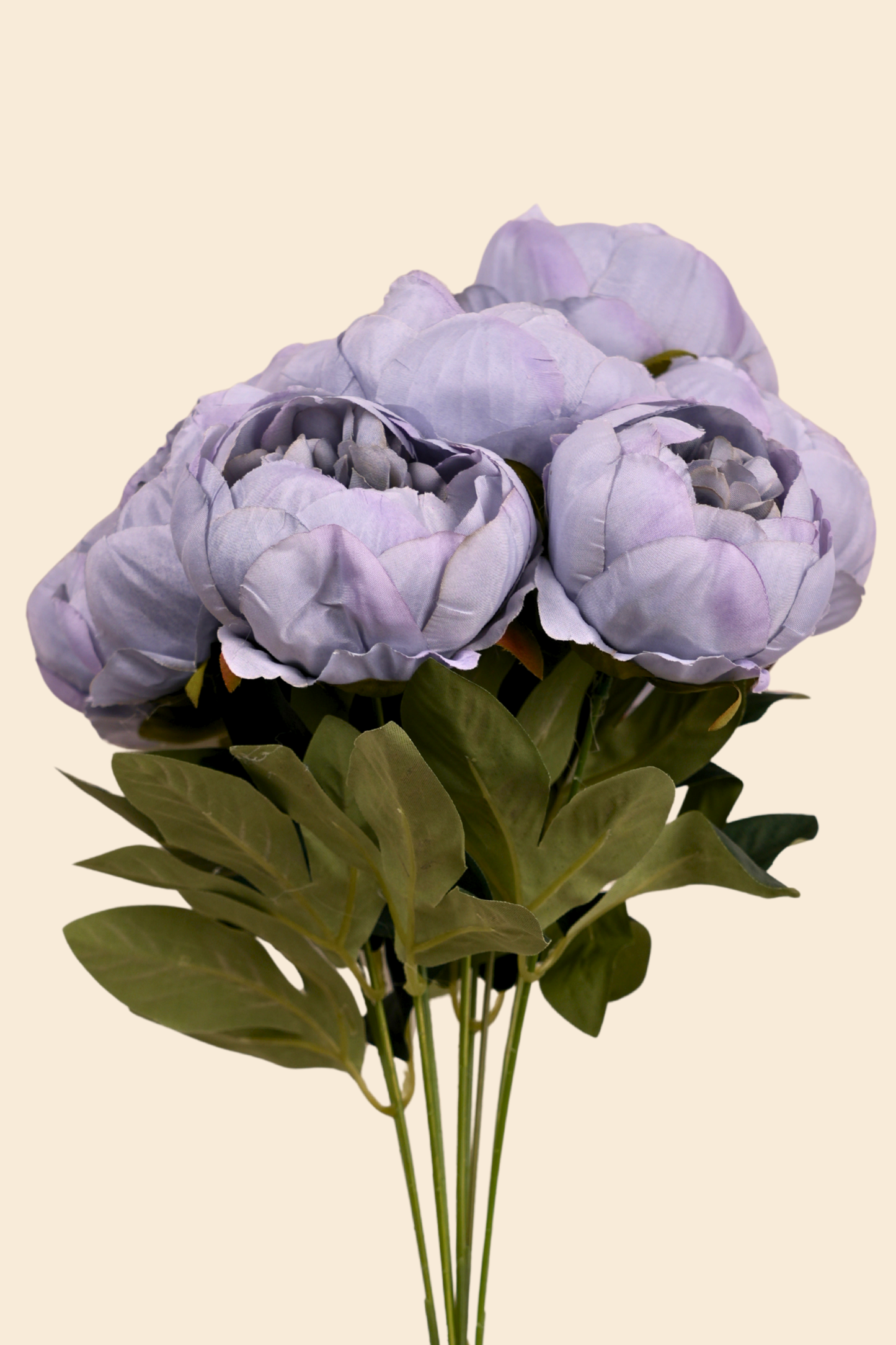 Faux Peonies Elegant Bloom Flower Stem - Powder Blue