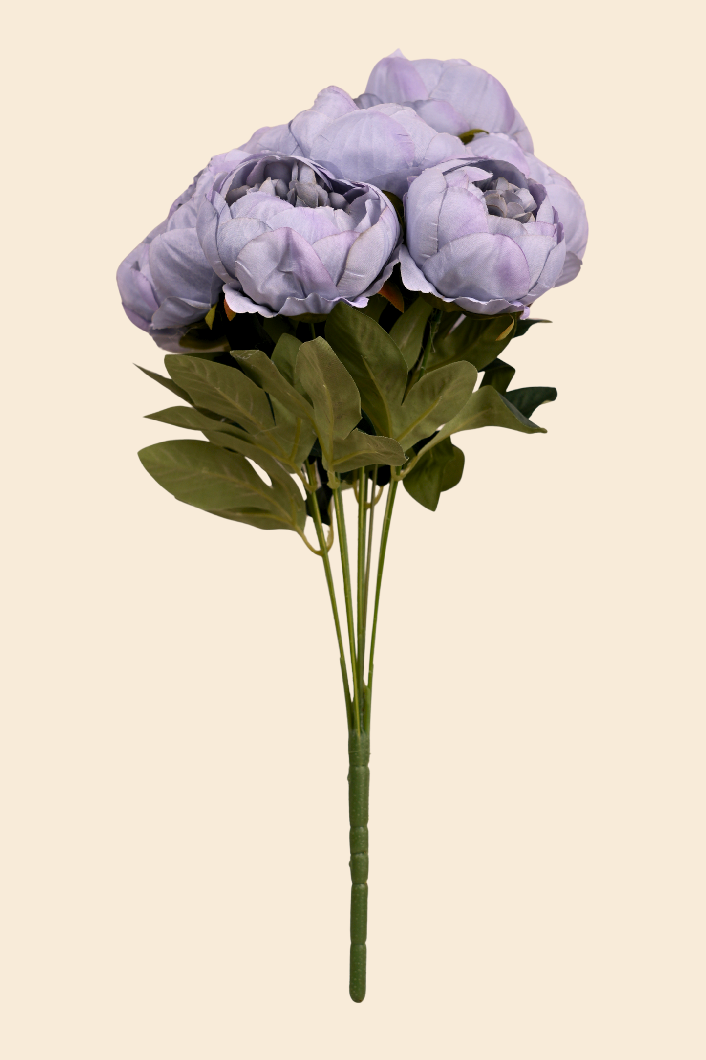 Faux Peonies Elegant Bloom Flower Stem - Powder Blue