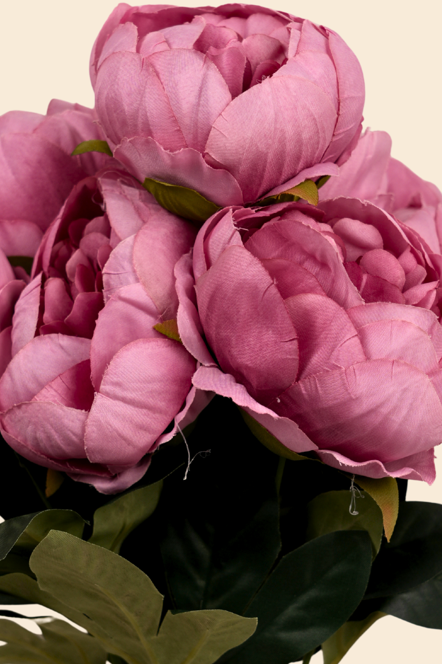 Faux Peonies Elegant Bloom Flower Stem - Rose Pink