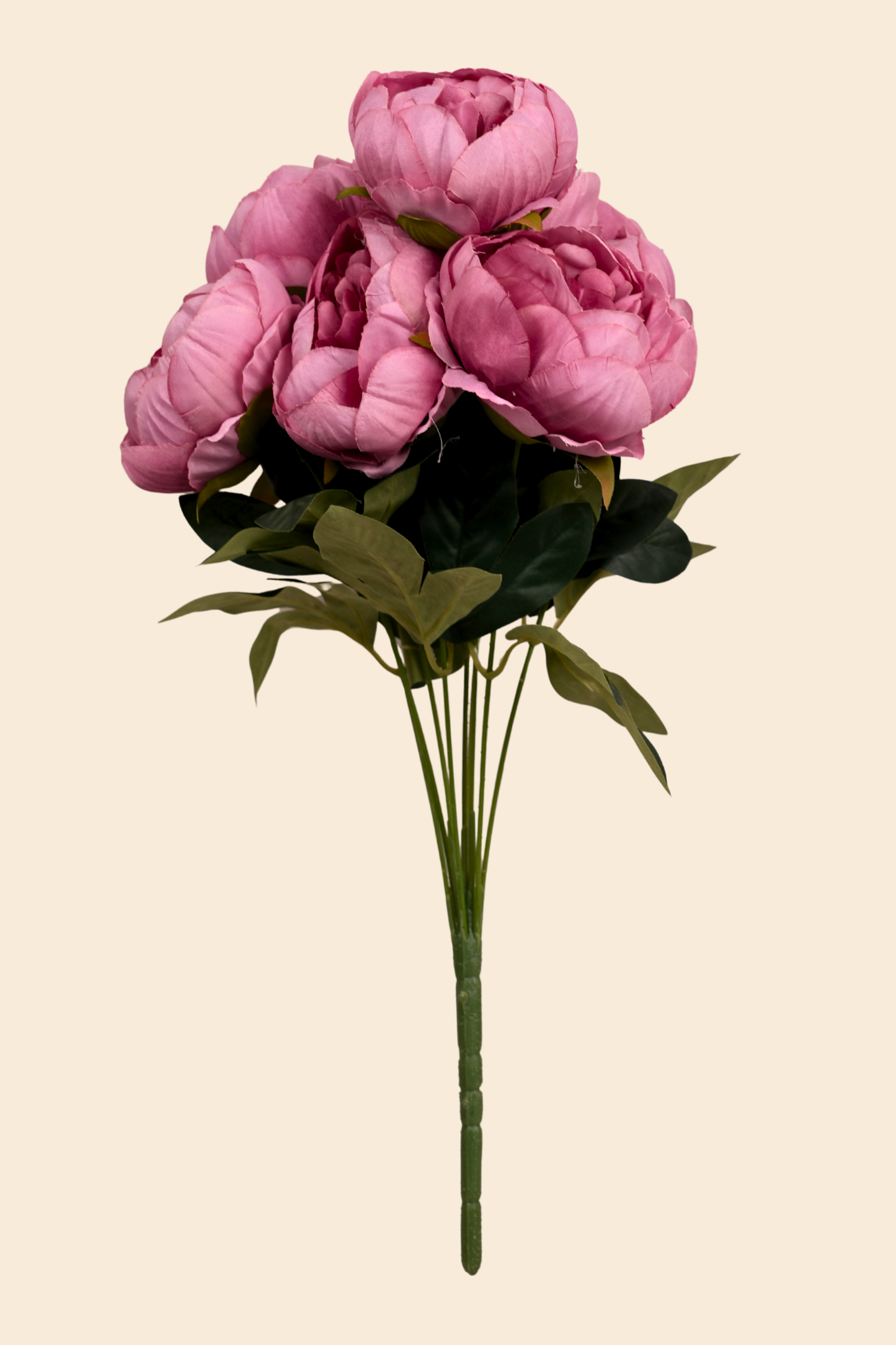 Faux Peonies Elegant Bloom Flower Stem - Rose Pink