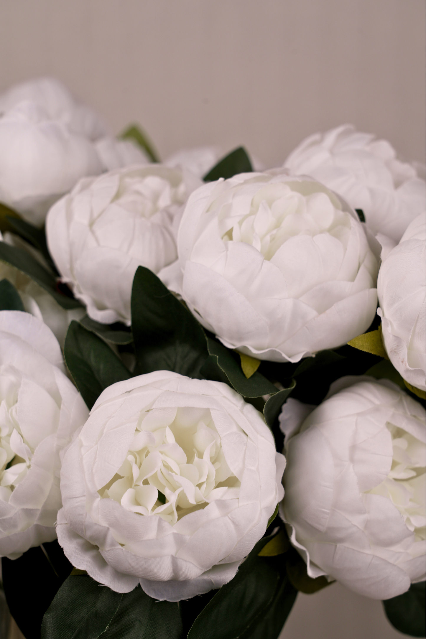 Faux Peonies Elegant Bloom Flower Stem - White