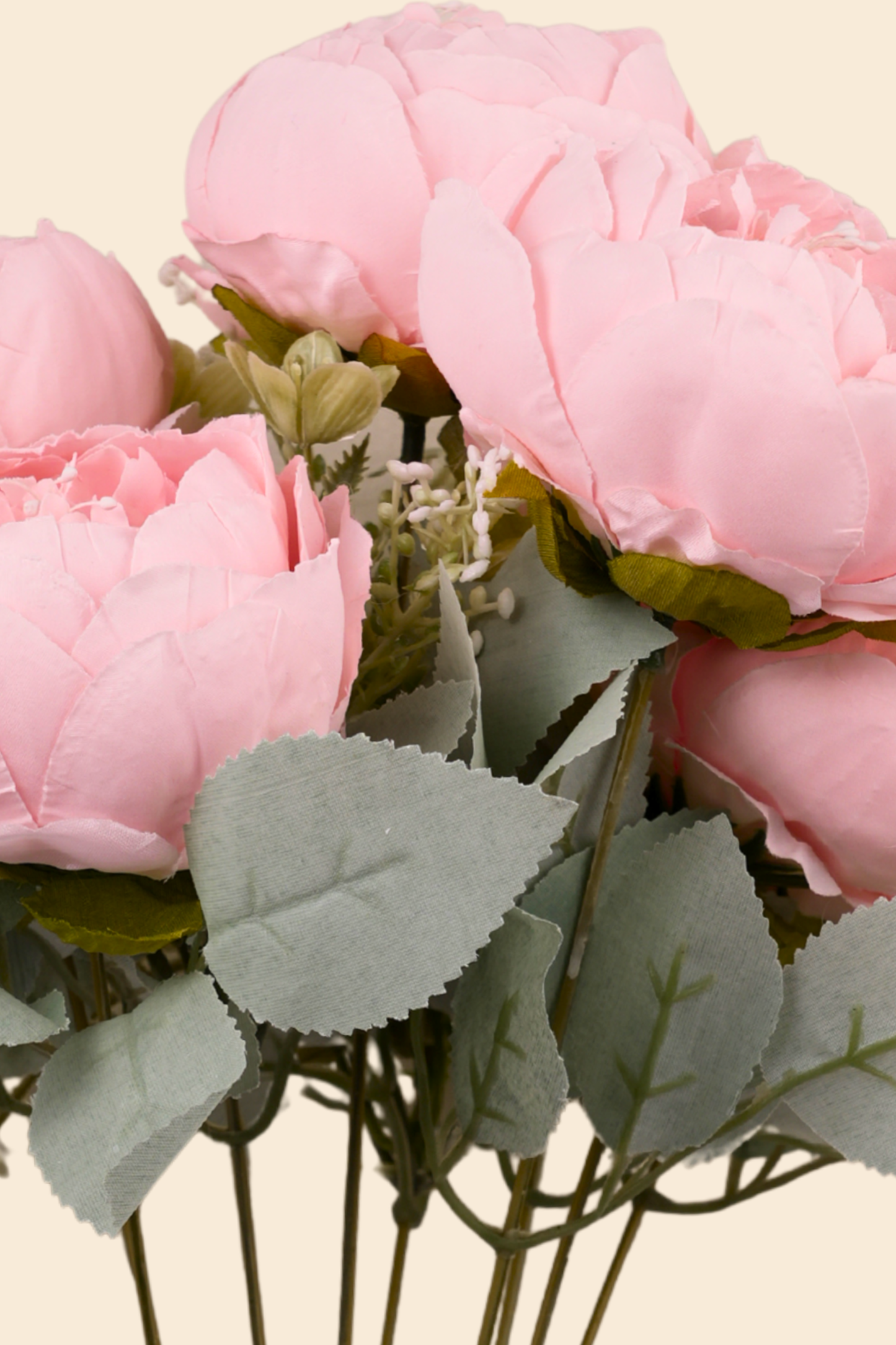 Faux Peonies Splendor Flower Stem - Light Pink