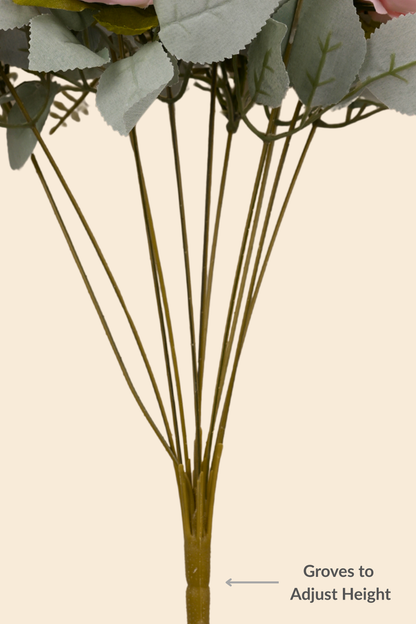 Faux Peonies Splendor Flower Stem - Light Pink