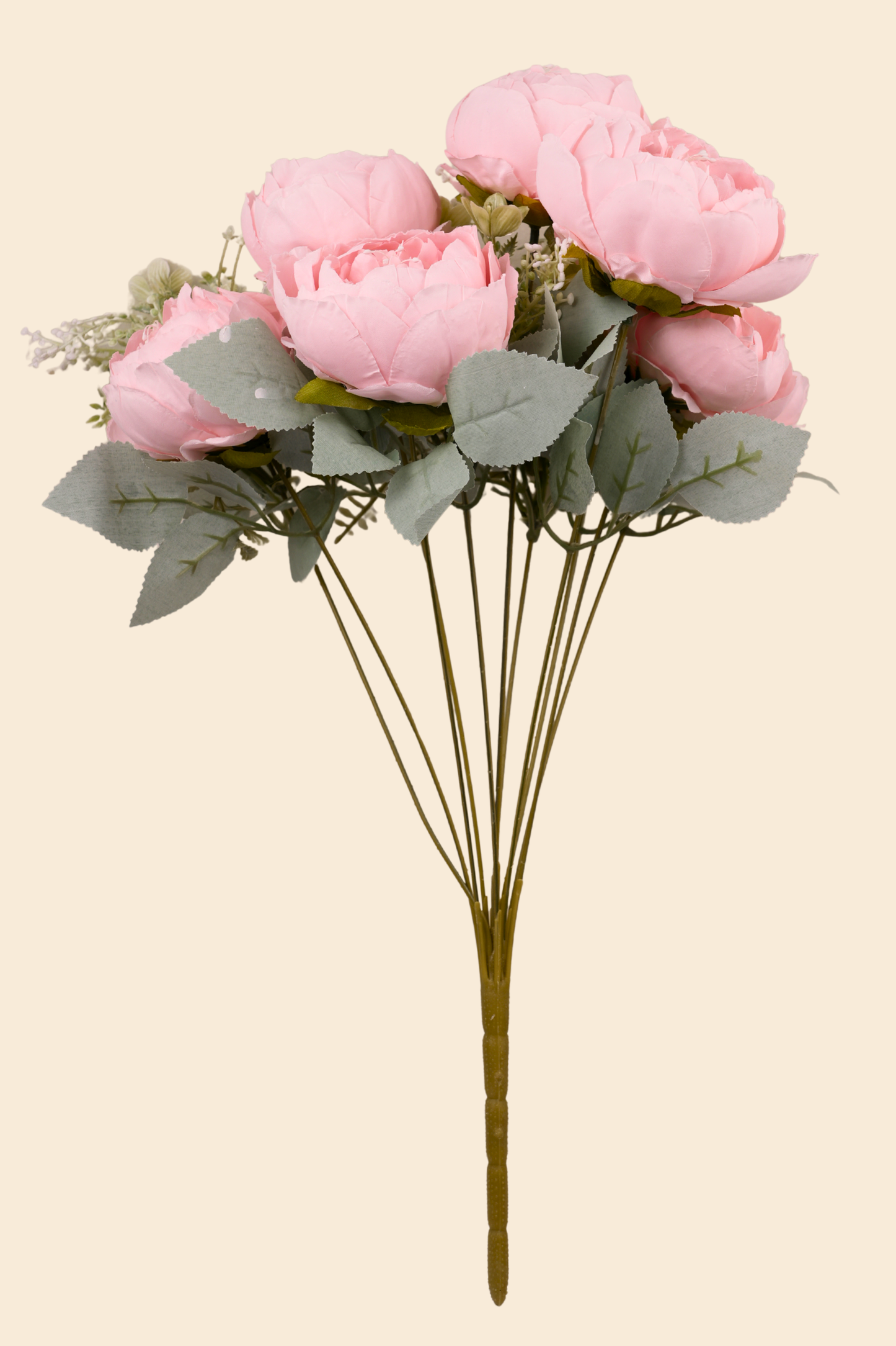 Faux Peonies Splendor Flower Stem - Light Pink