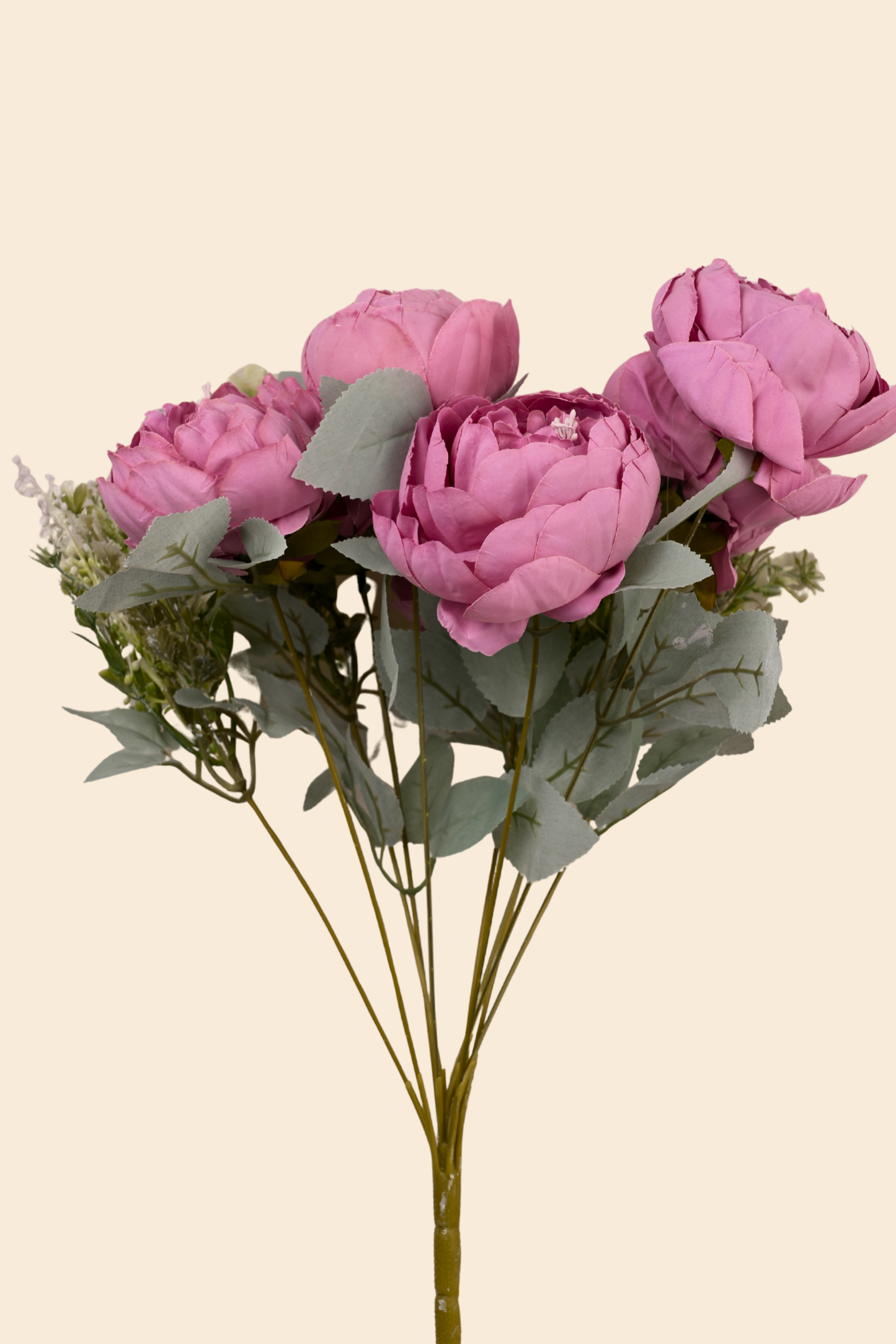 Faux Peonies Splendor Flower Stem - Rose Pink