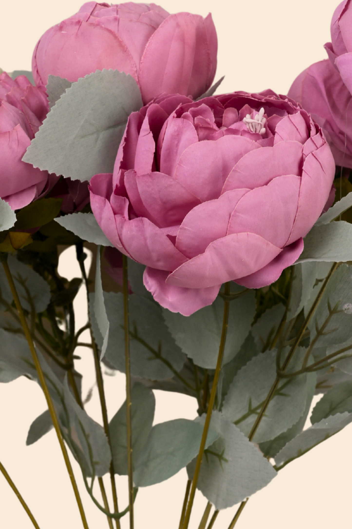 Faux Peonies Splendor Flower Stem - Rose Pink