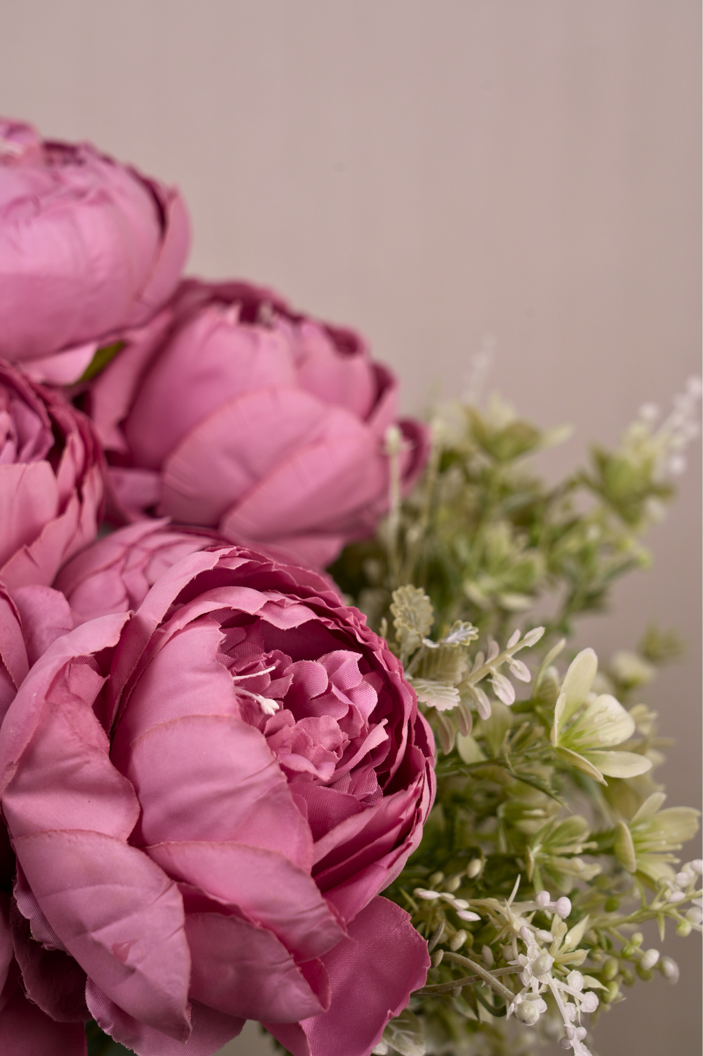 Faux Peonies Splendor Flower Stem - Rose Pink