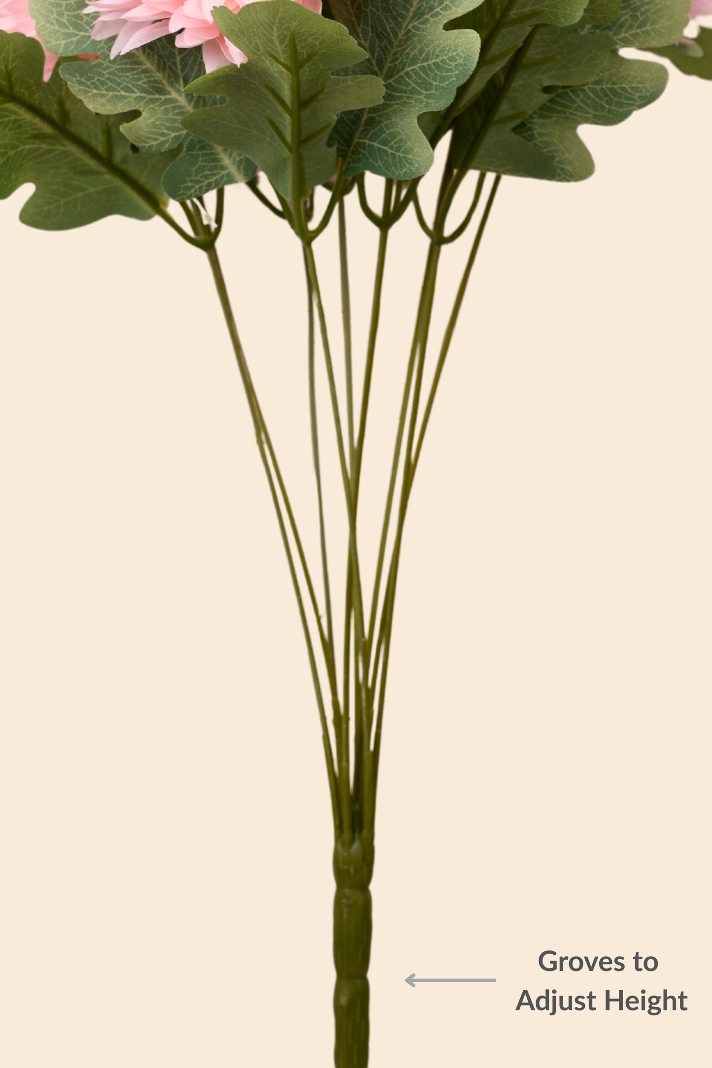 Faux Pompom Chrysanthemums Chic Flower Stem - Pink