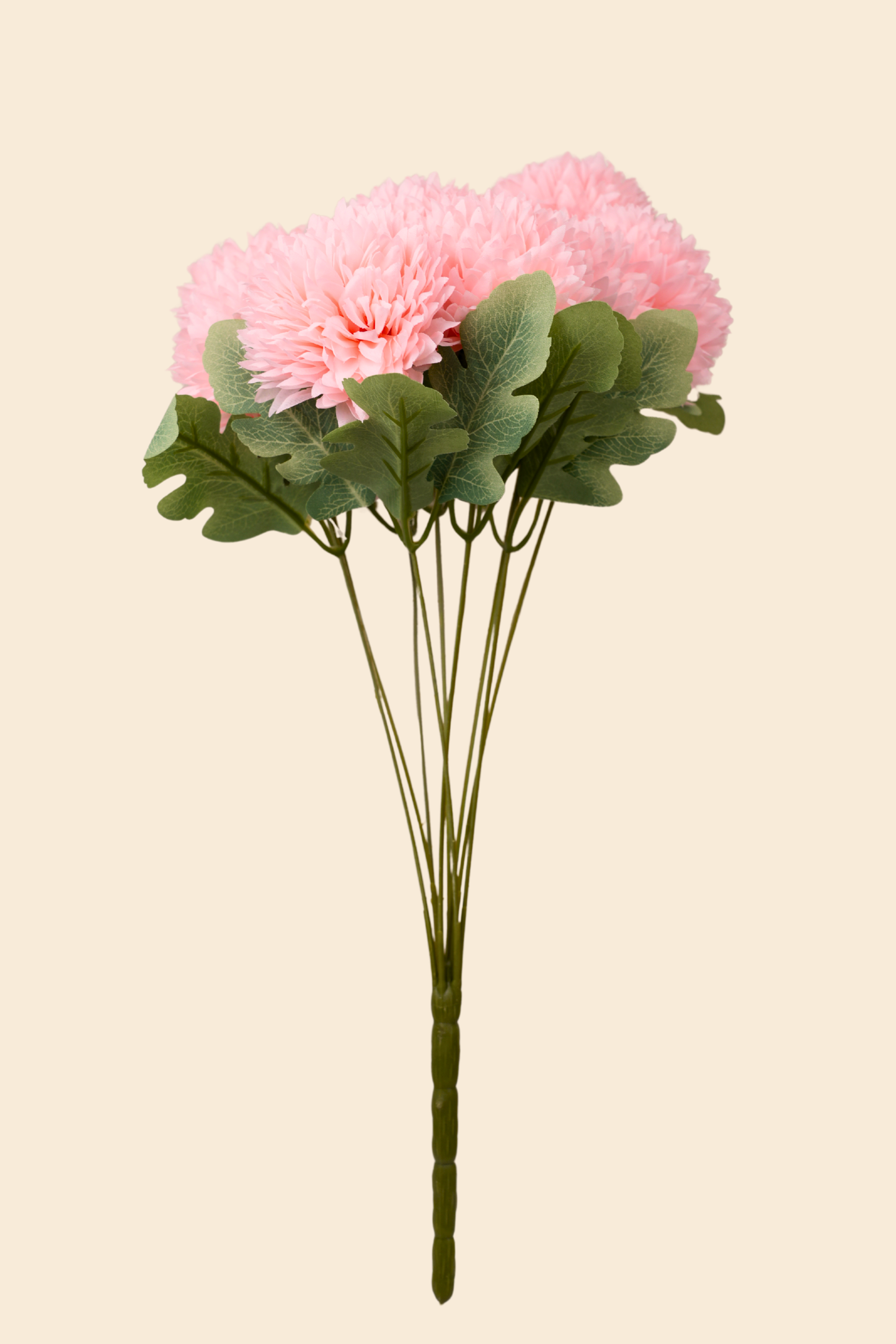 Faux Pompom Chrysanthemums Chic Flower Stem - Pink