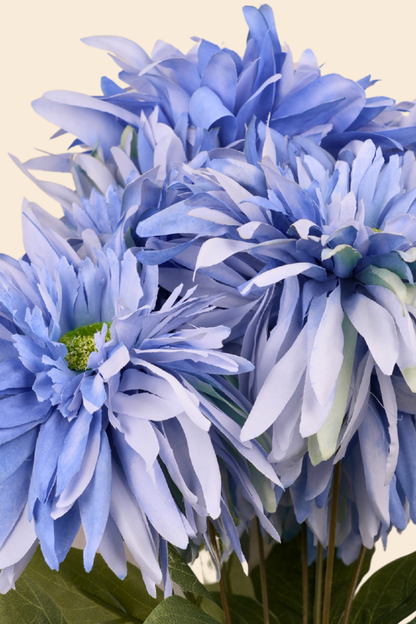 Faux Chrysanthemums Ethereal Flower Stem - Blue