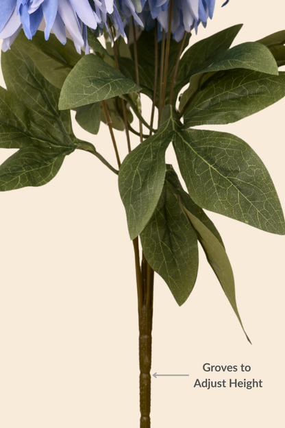 Faux Chrysanthemums Ethereal Flower Stem - Blue