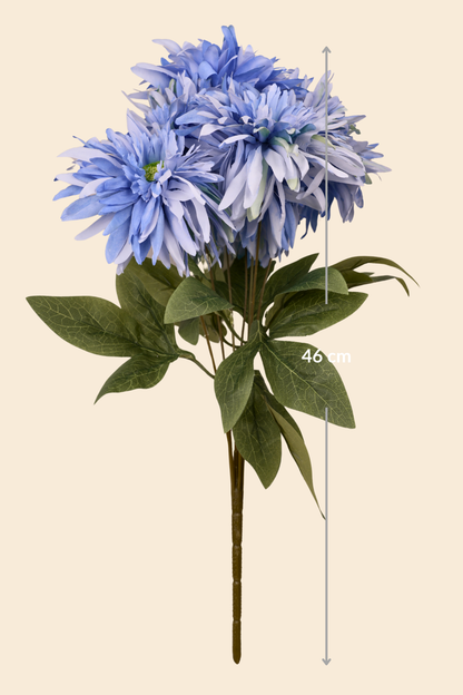 Faux Chrysanthemums Ethereal Flower Stem - Blue