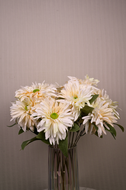 Faux Chrysanthemums Ethereal Flower Stem - Cream Yellow