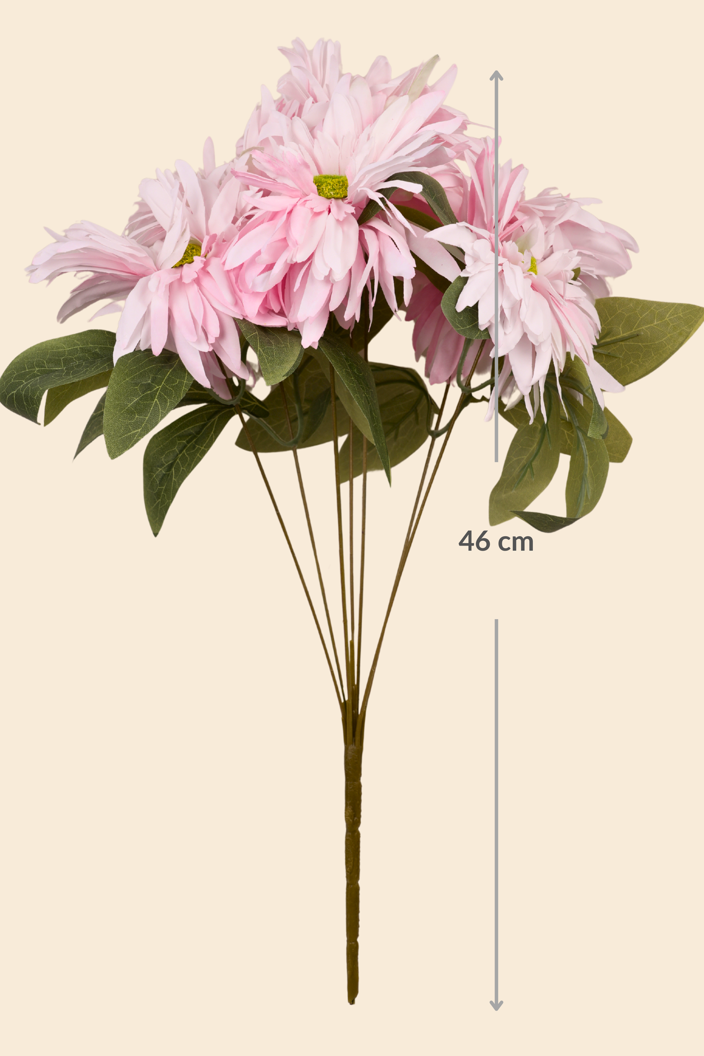 Faux Chrysanthemums Ethereal Flower Stem - Light Pink
