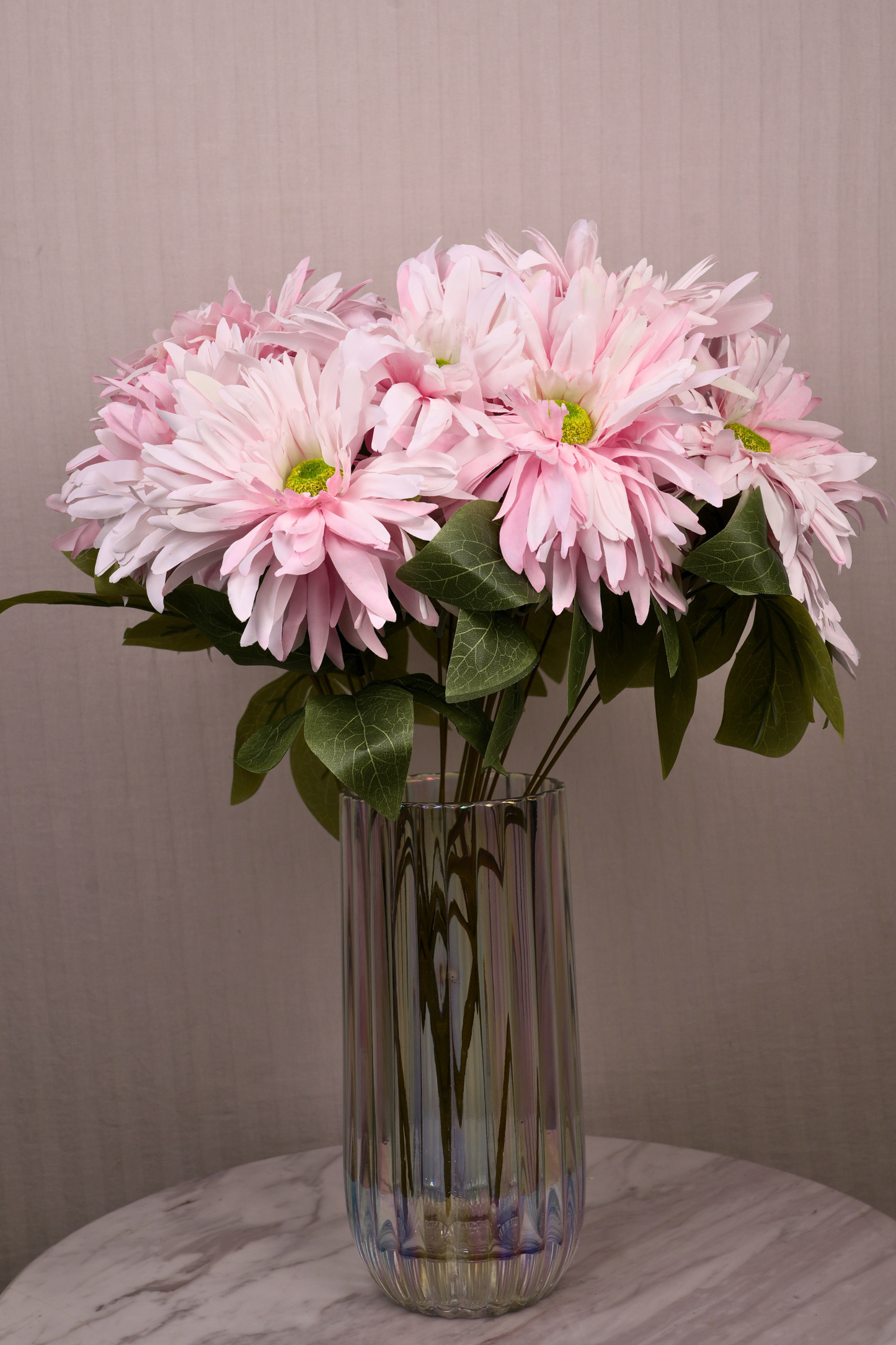 Faux Chrysanthemums Ethereal Flower Stem - Light Pink