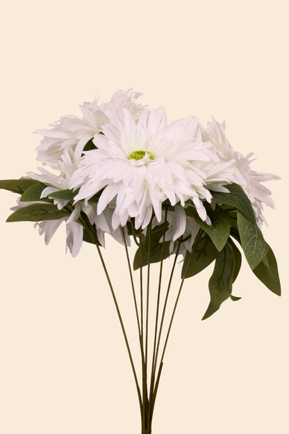 Faux Chrysanthemums Ethereal Flower Stem - White
