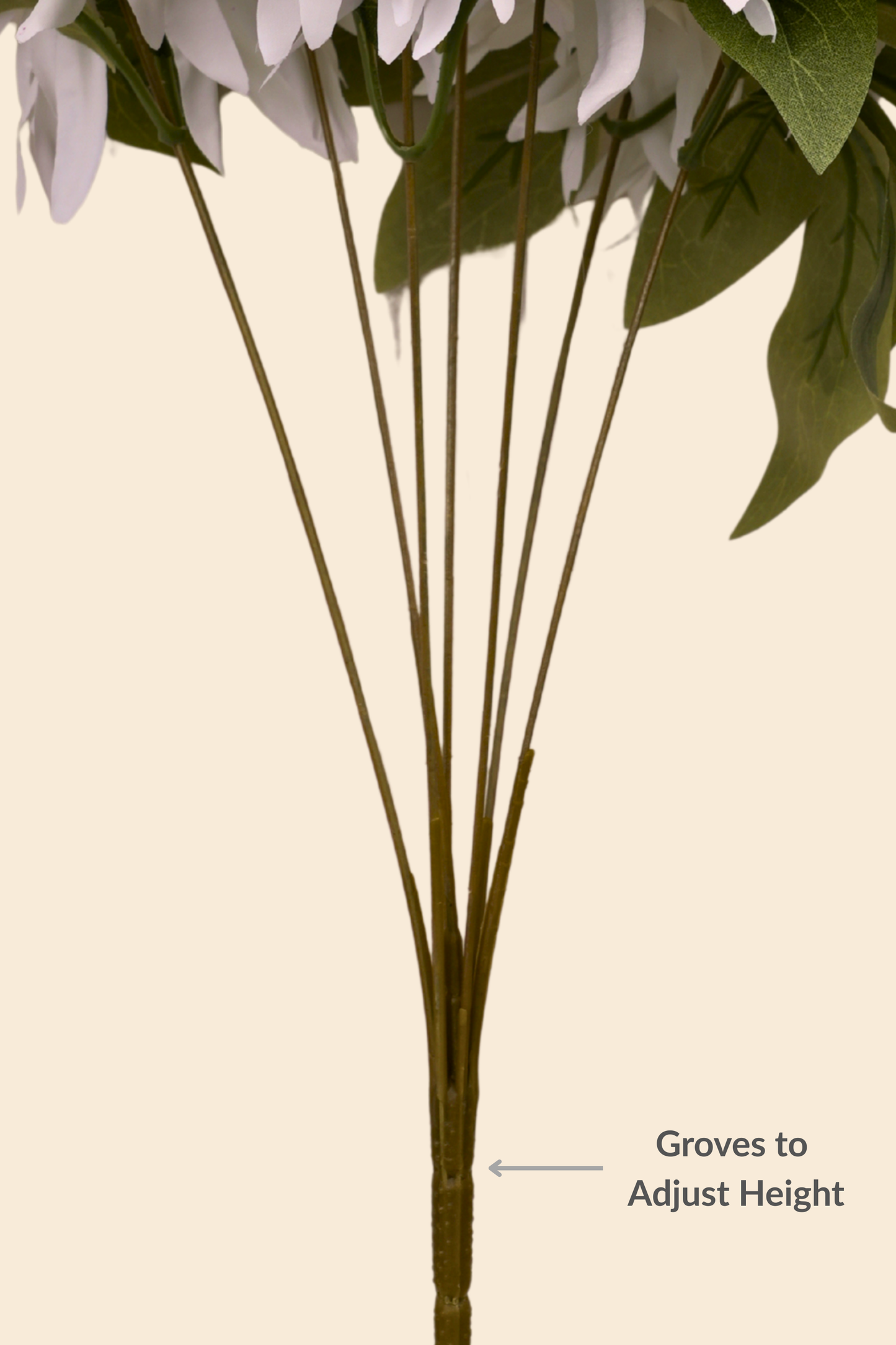 Faux Chrysanthemums Ethereal Flower Stem - White