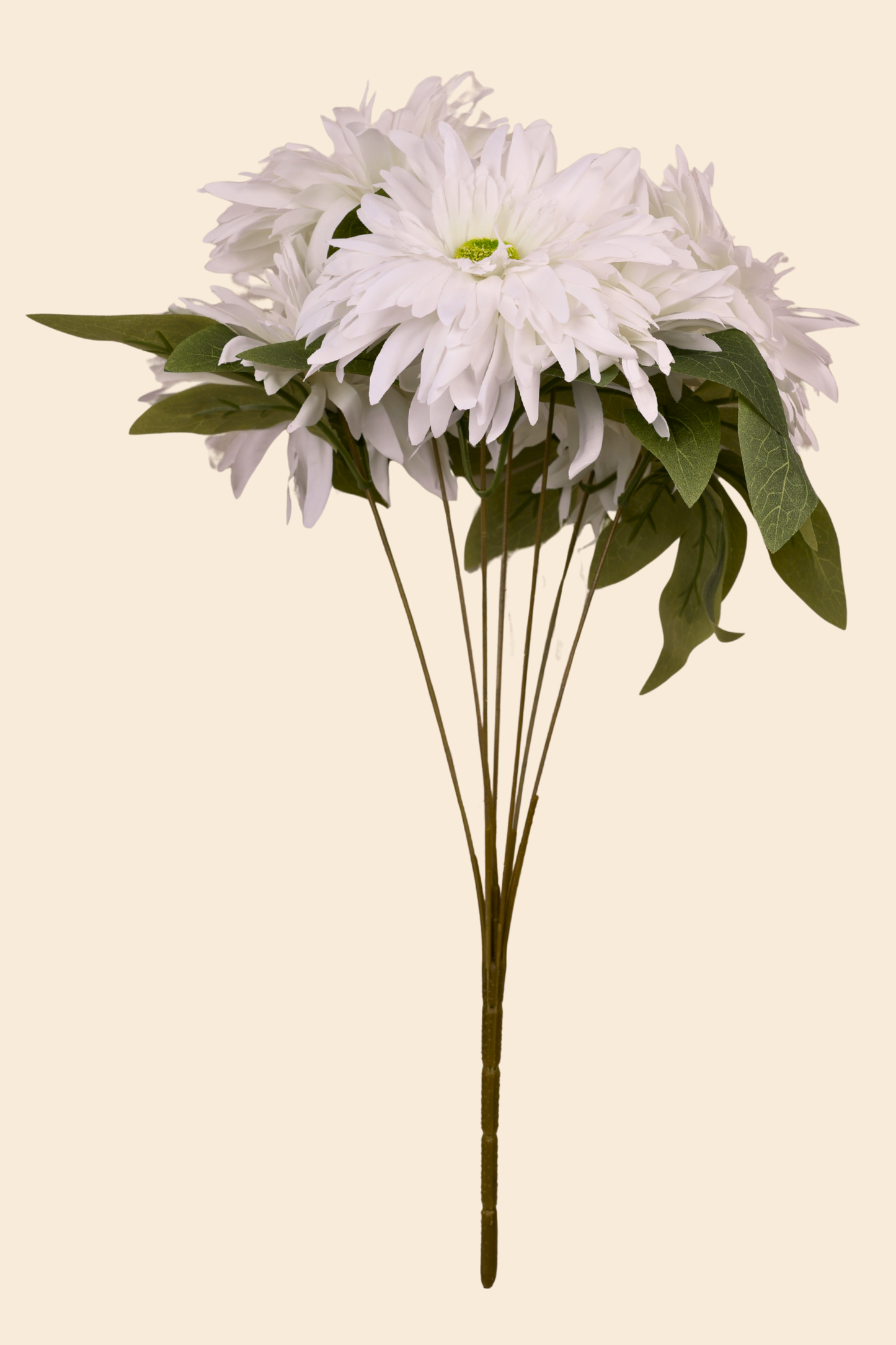 Faux Chrysanthemums Ethereal Flower Stem - White