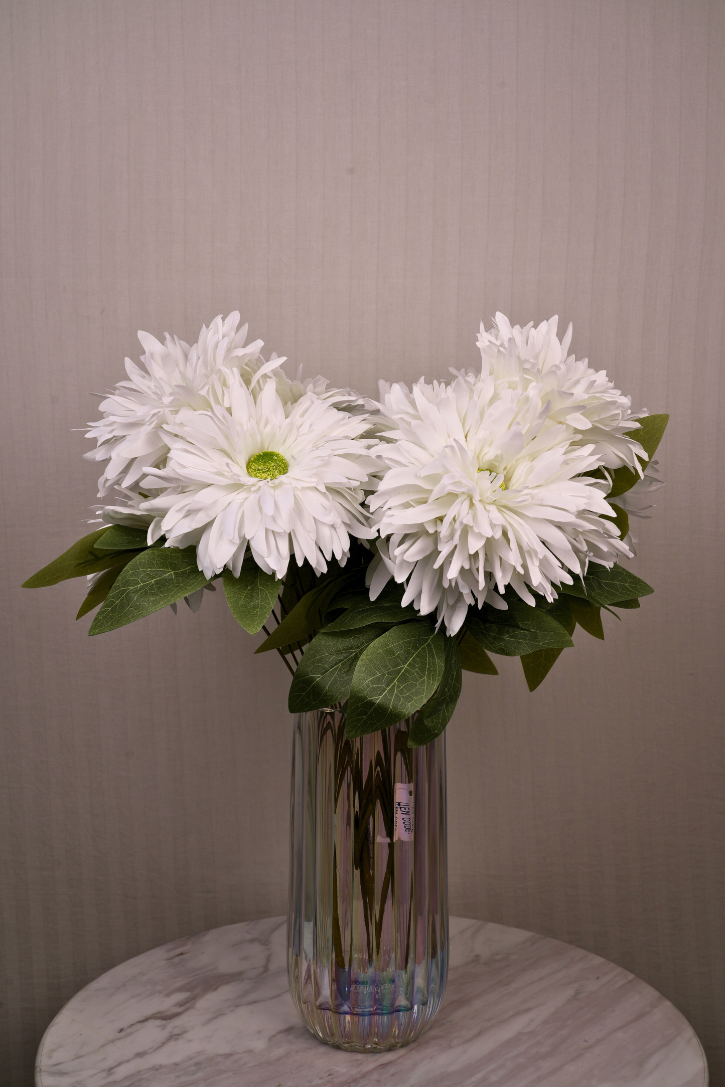 Faux Chrysanthemums Ethereal Flower Stem - White