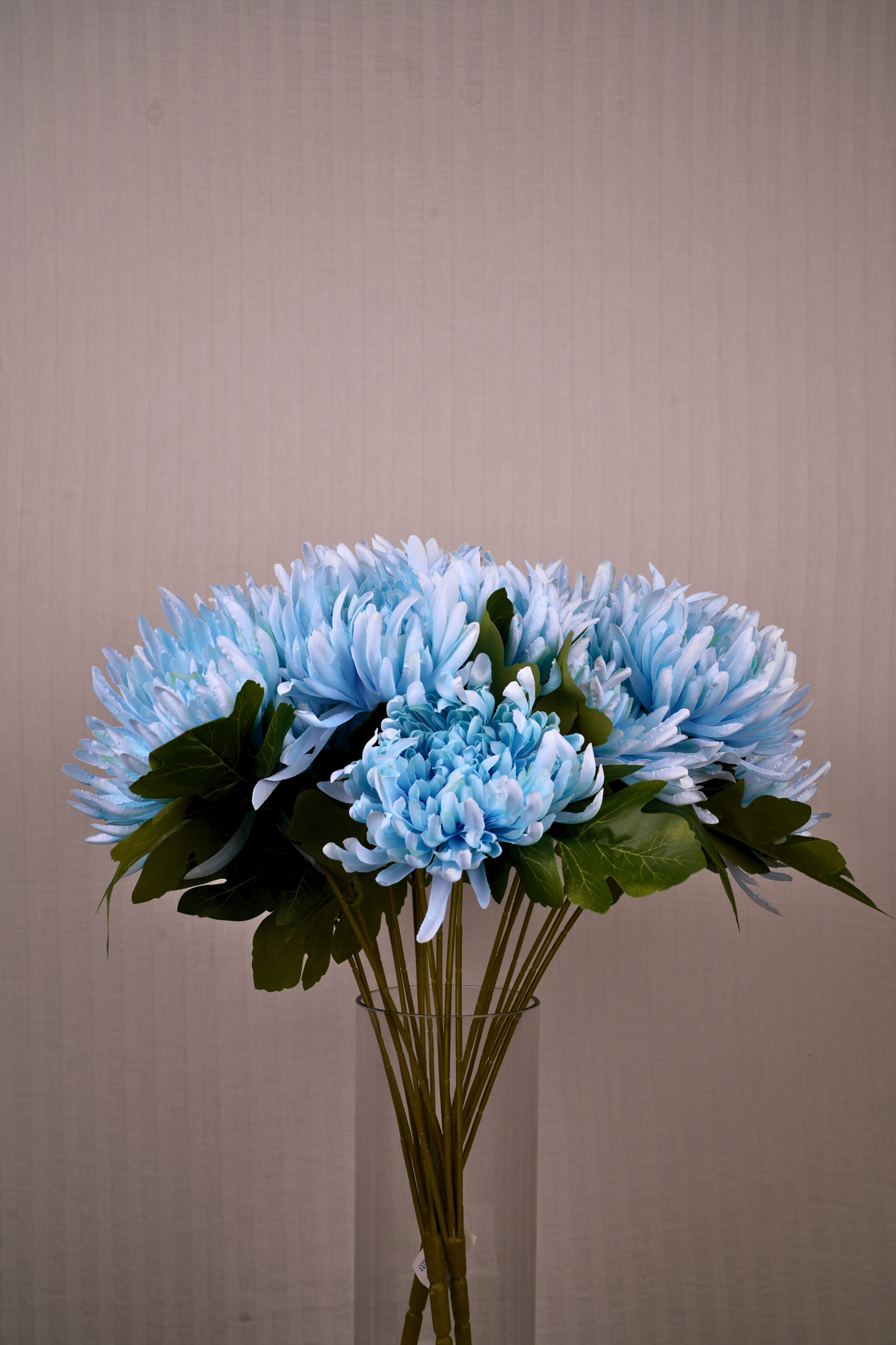 Faux Spider Chrysanthemum Majestic Flower Stem - Light Blue