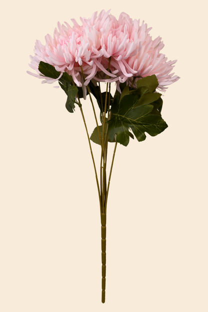 Faux Spider Chrysanthemum Majestic Flower Stem - Light Pink