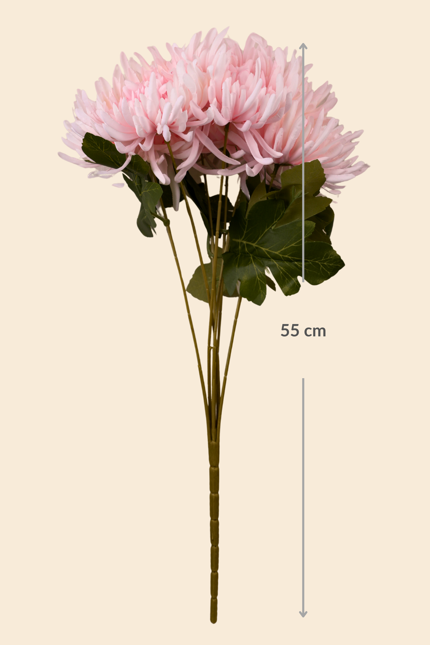 Faux Spider Chrysanthemum Majestic Flower Stem - Light Pink