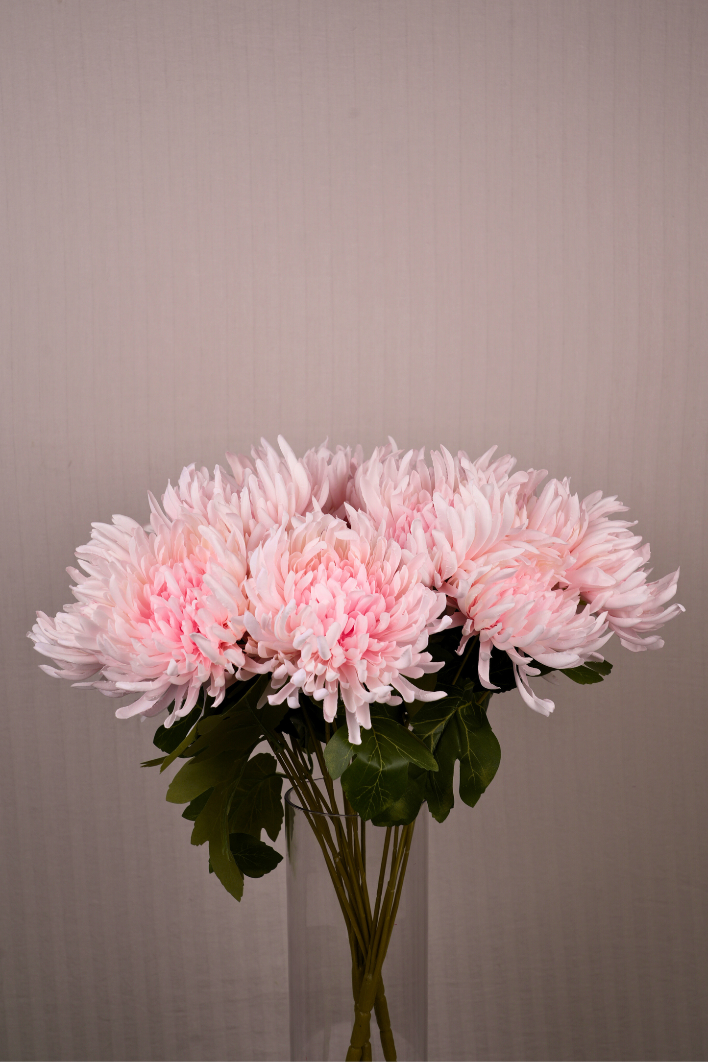 Faux Spider Chrysanthemum Majestic Flower Stem - Light Pink