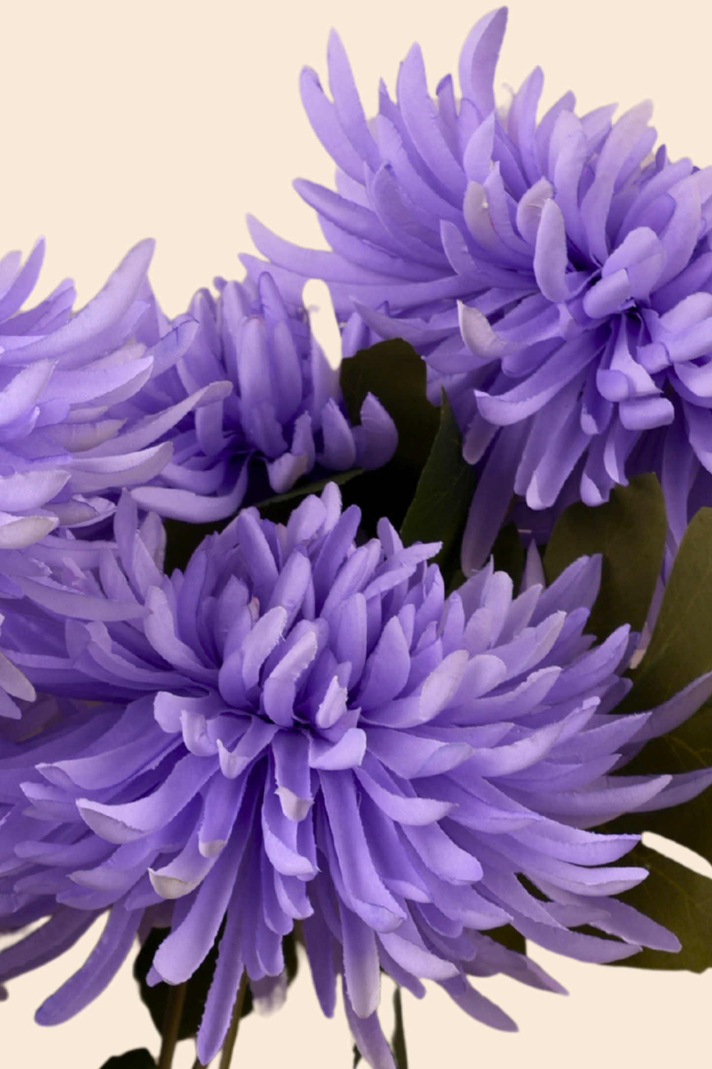 Faux Spider Chrysanthemum Majestic Flower Stem - Purple