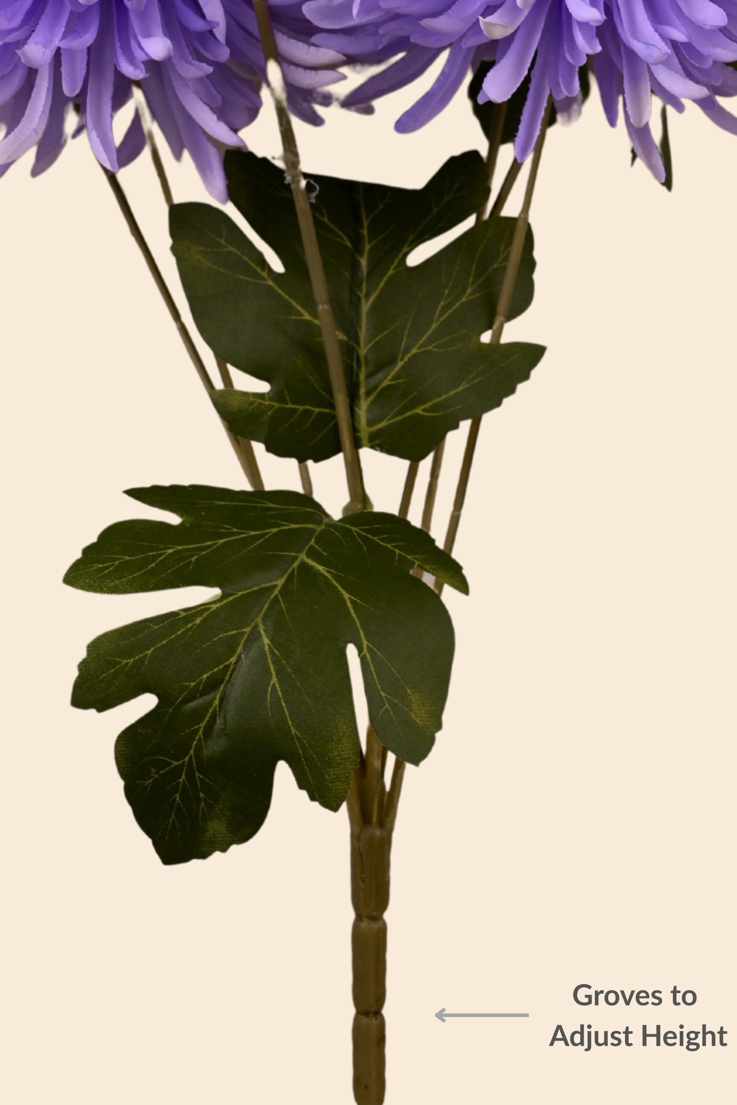 Faux Spider Chrysanthemum Majestic Flower Stem - Purple