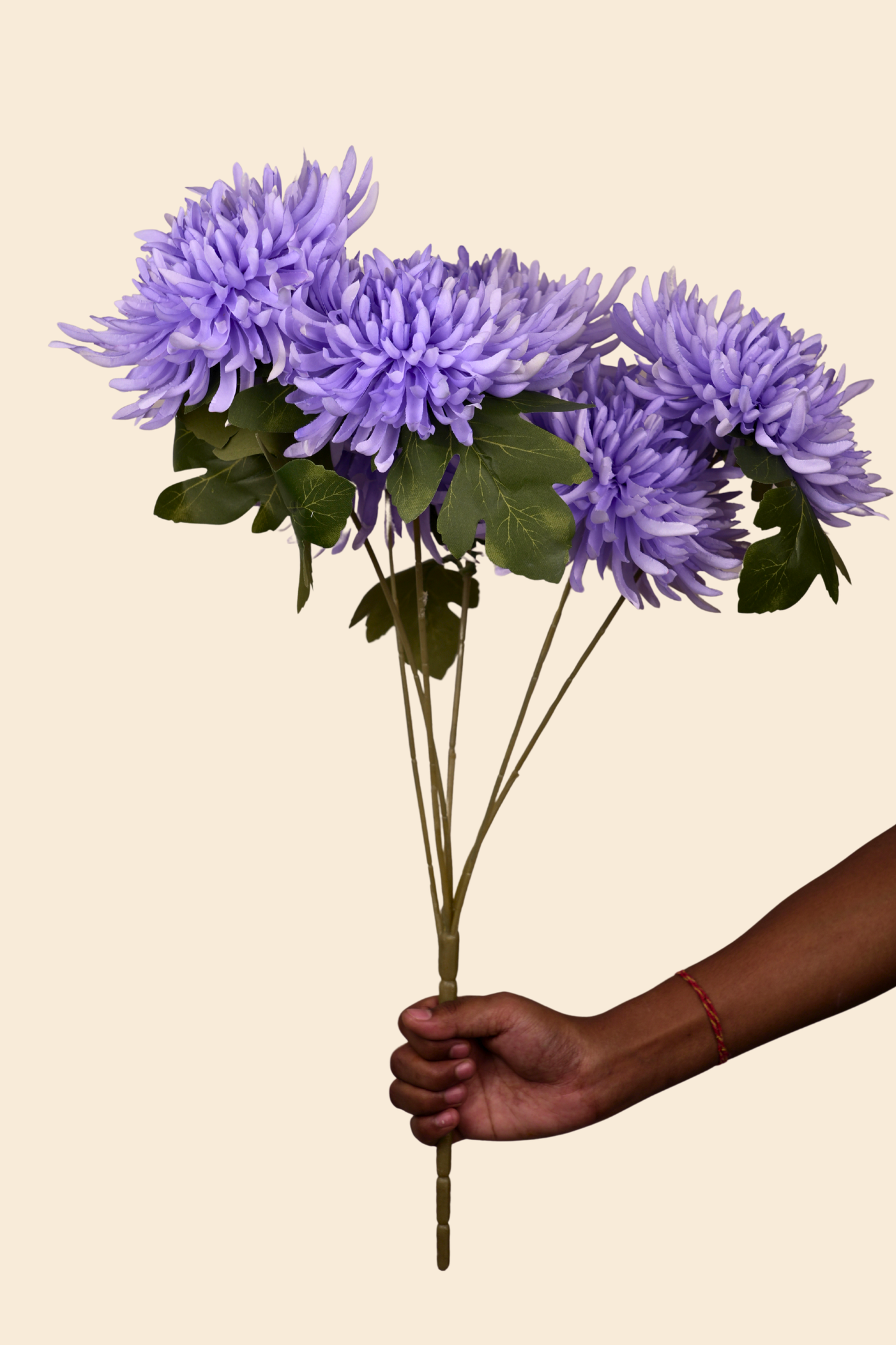 Faux Spider Chrysanthemum Majestic Flower Stem - Purple