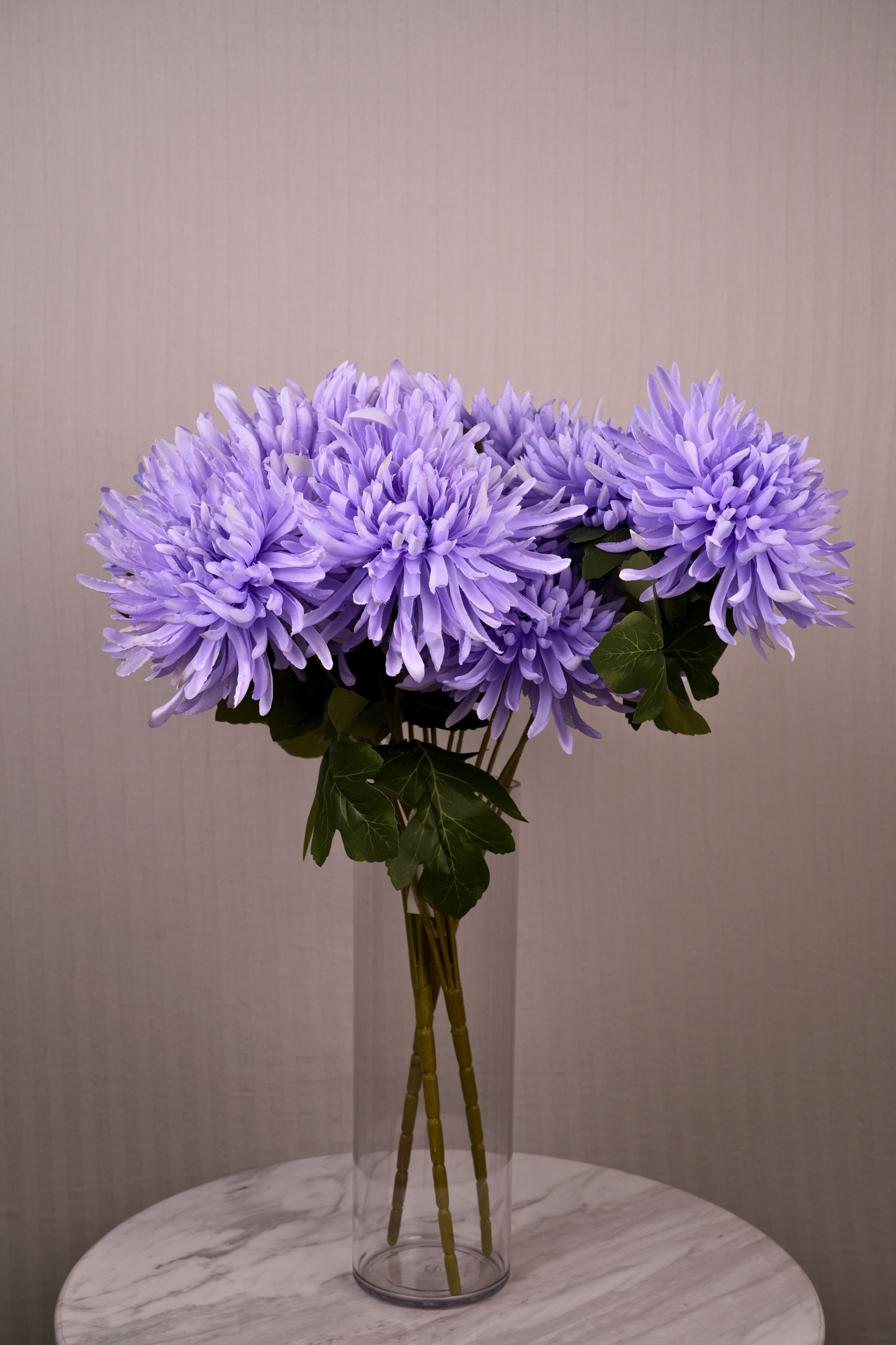 Faux Spider Chrysanthemum Majestic Flower Stem - Purple