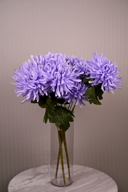 Faux Spider Chrysanthemum Majestic Flower Stem - Purple