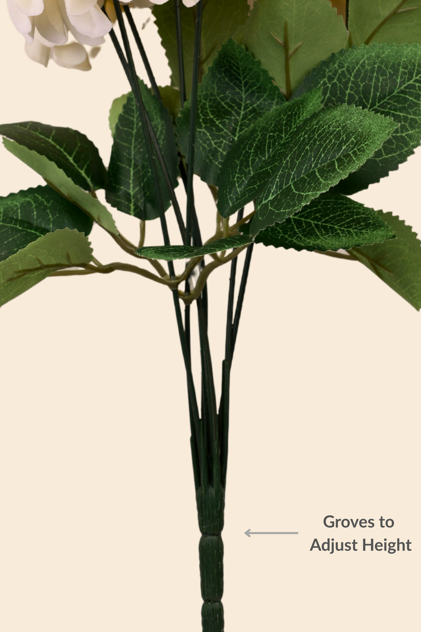 Faux Pompom Chrysanthemums Serene Flower Stem - Light Yellow