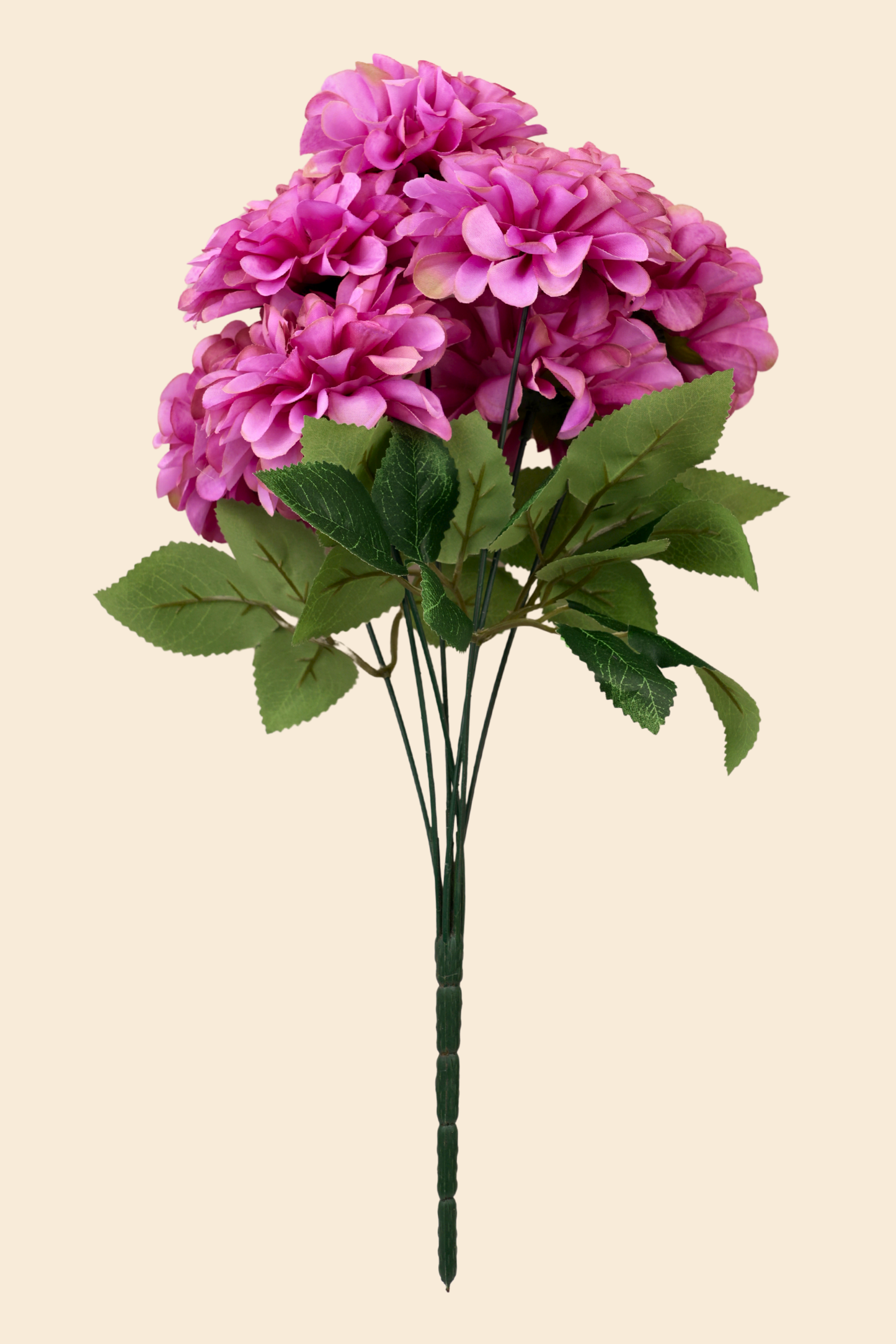 Faux Pompom Chrysanthemums Serene Flower Stem - Purple