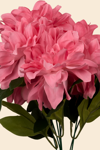 Faux Dahlia Splendid Flower Stem - Bright Pink