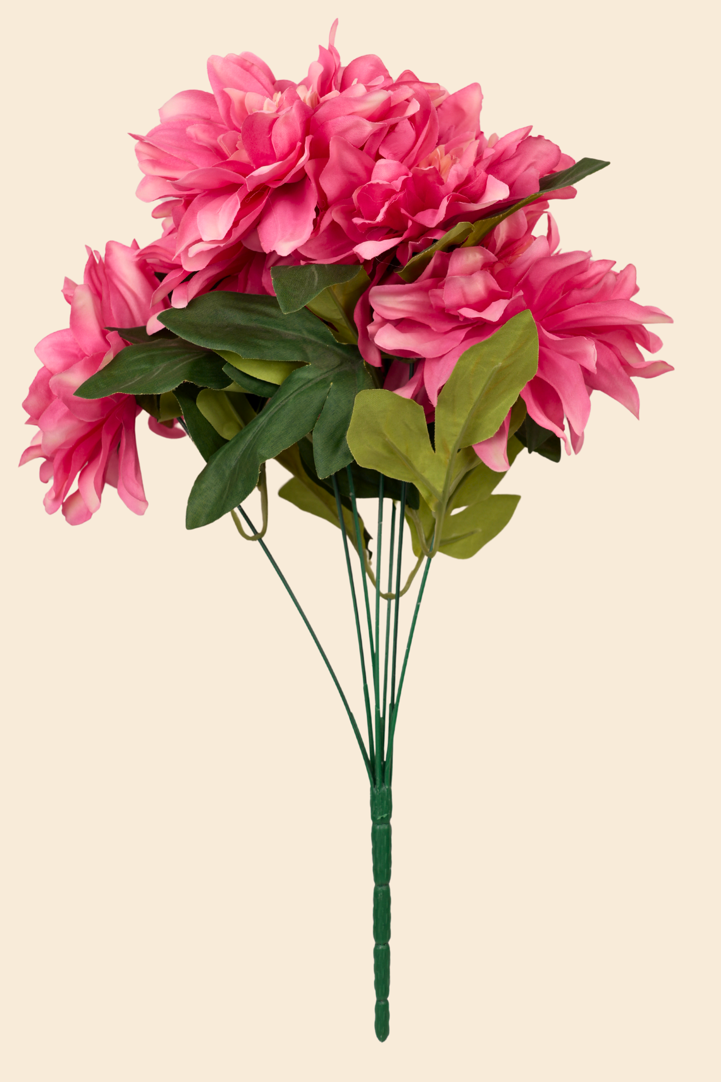 Faux Dahlia Splendid Flower Stem - Bright Pink